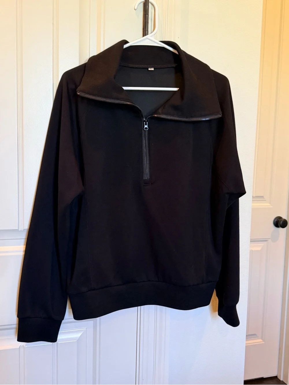 Amazon Black Quarter Zip Pull-Over and Wide-Leg Pull-On Track Pants Set - Picture 6 of 9